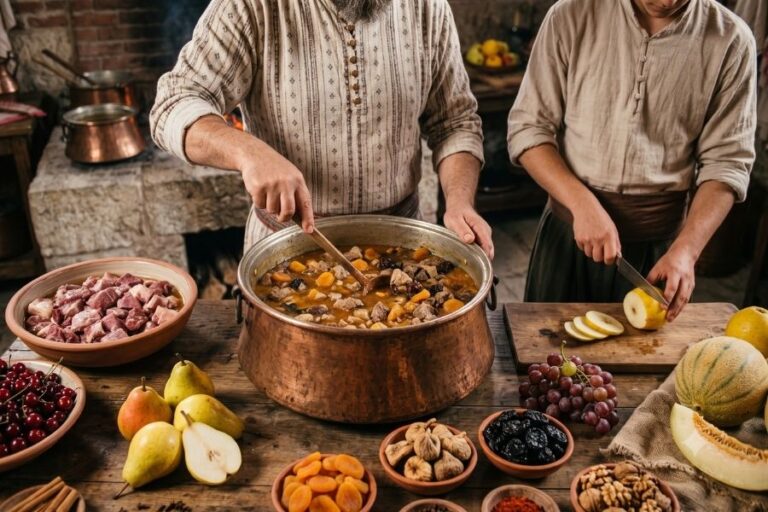 ottoman chefs cooked meat with fruits