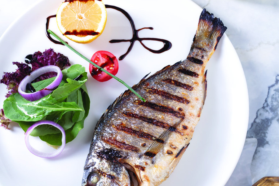 Fish in Ottoman Cuisine: The Seafood Menu at Deraliye 2 Deraliye Restaurant - grilled sea bream cooked over charcoal