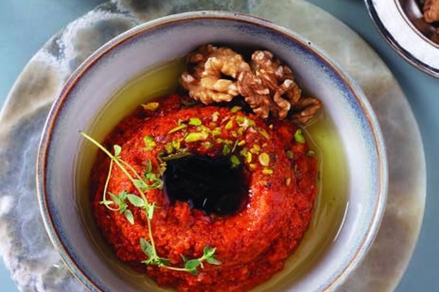 Deraliye Restaurant - muammara with walnuts, a meat-free cold starter